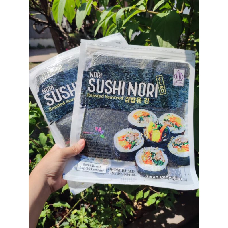 

Sushi Nori / Seaweed / Rumput Laut Panggang halal / 10 Lembar