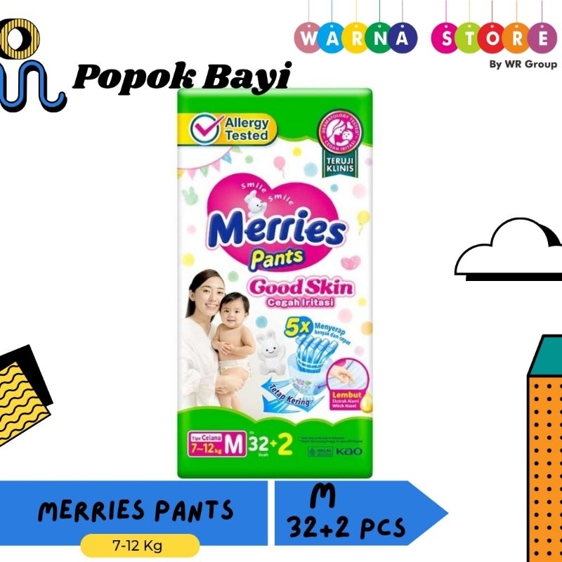 Merries Good Skin M34 / Merries M34 / Merries Pants M 34 / Merries Celana M32