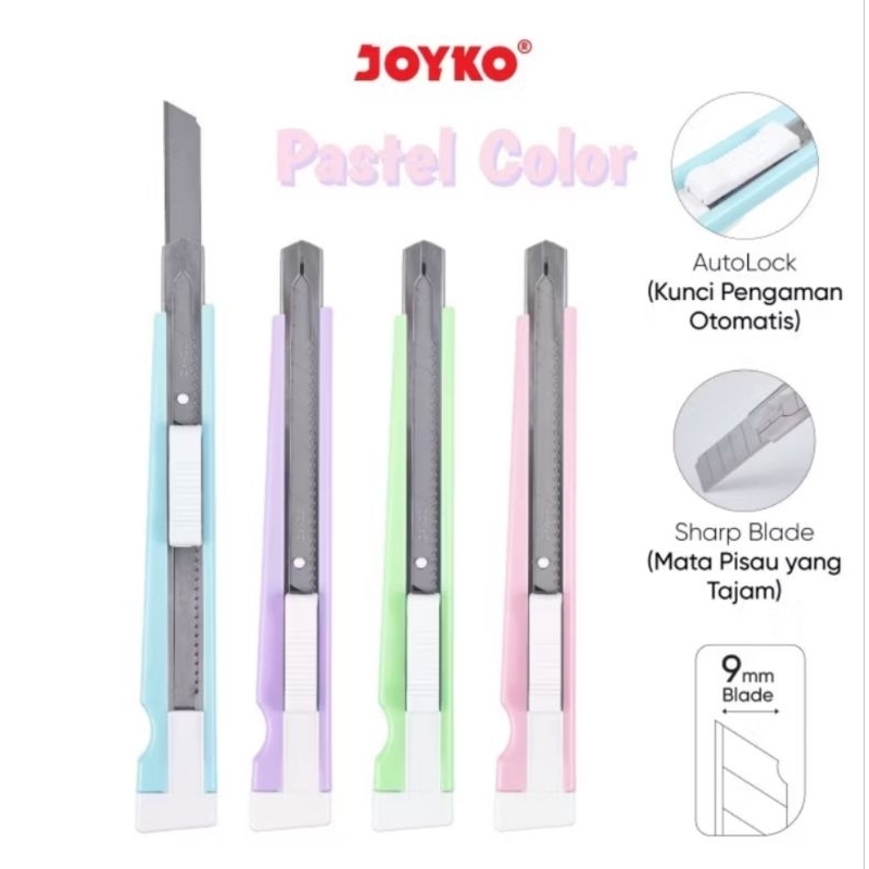 

Joyko Cutter A-300A Pastel - Pisau Cutter