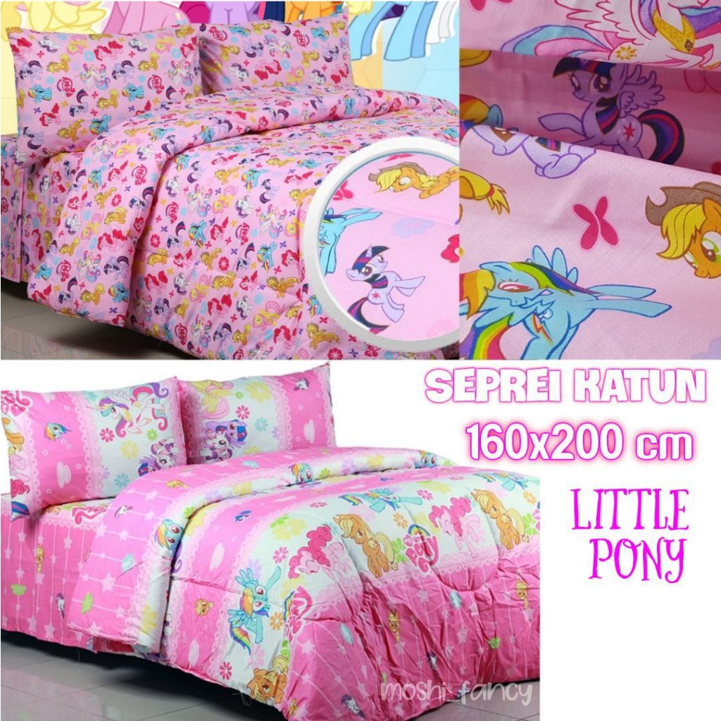 Seprei Anak Little Pony  / Sprei Anak Katun My Little Pony  Ukuran 160x200 / Seprei Anak Perempuan /
