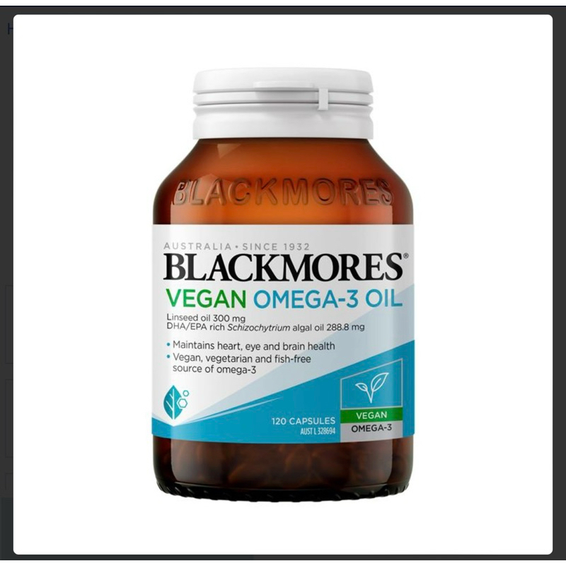 Blackmores Vegan Omega 3 120 Capsules