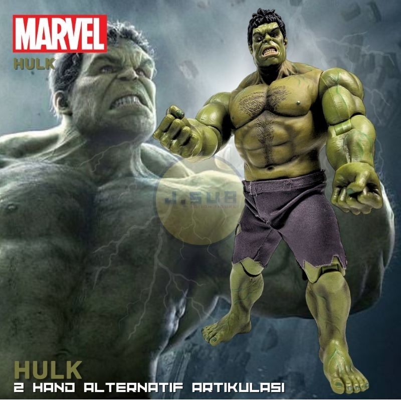 Action Figure Hulk Statue Marvel Avengers Manusia Ijo Artikulasi
