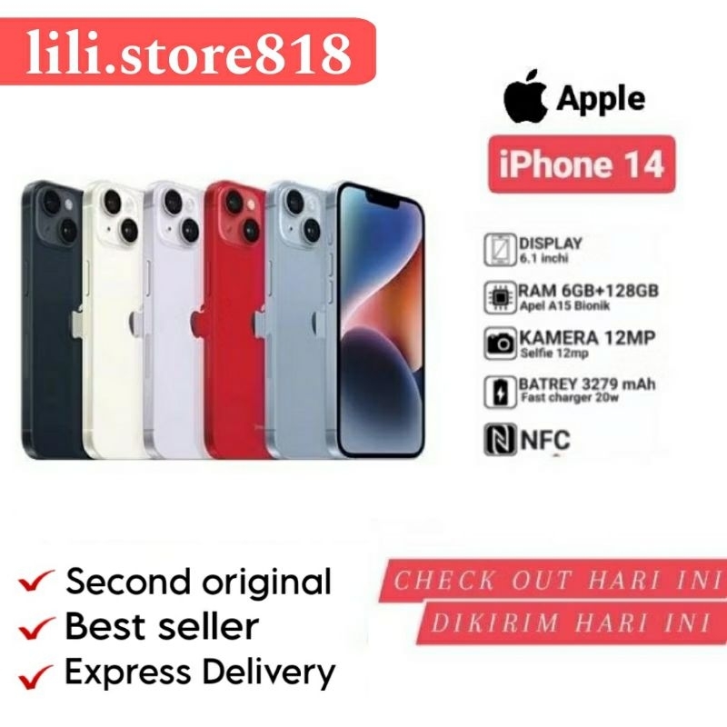 iPhone 14 DAN 14 PLUS SECOND ORIGINAL BEKAS MULUS FULLSET
