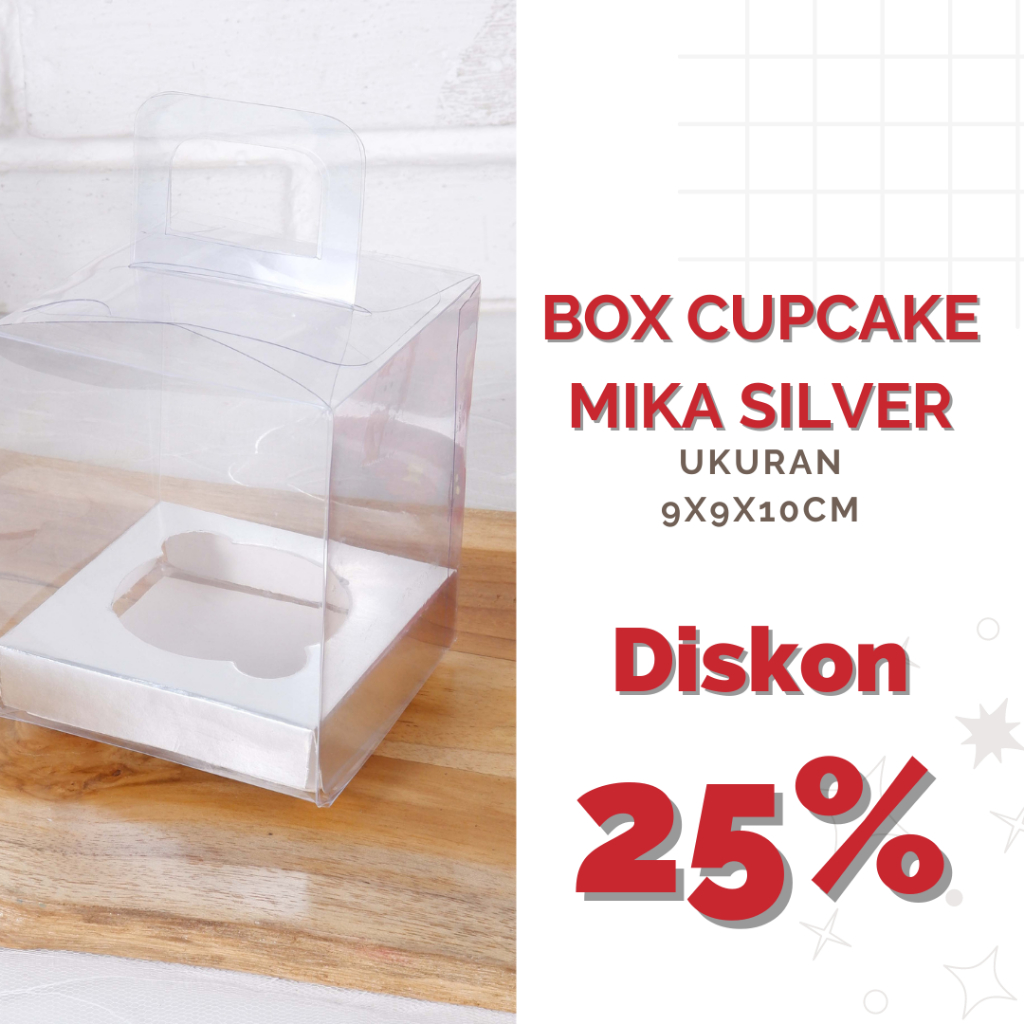 

Box Cupcake Mika Silver Lubang 1 /10pcs
