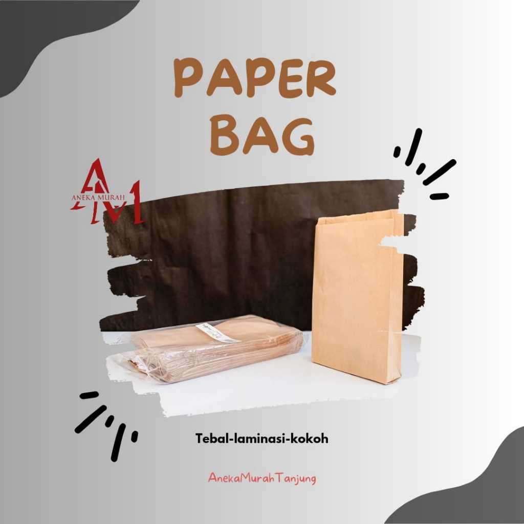 

PAPER BAG KRAFT DRAGON 23.5 x 12.5 x 8 isi 50pcs ( 3398 )