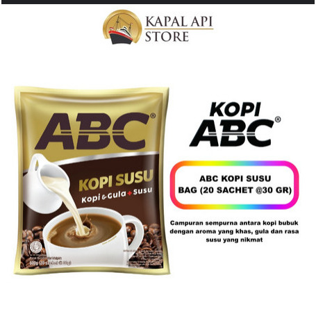 

KOPI SUSU/COFFE, KOPI ABC SUSU RENTENG 10 PCS