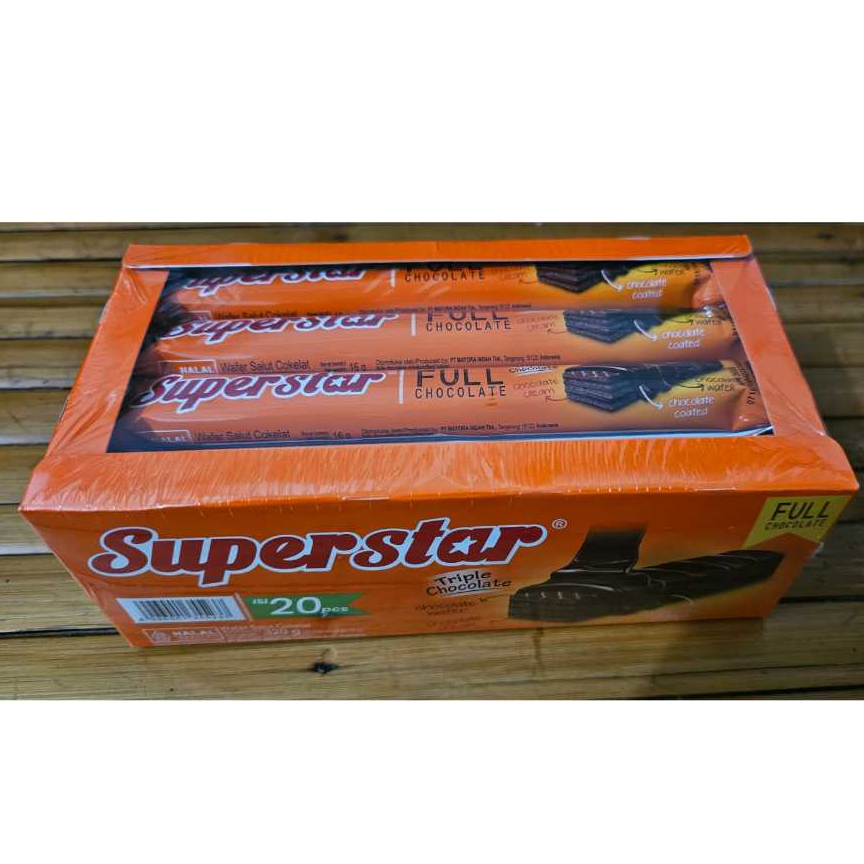 

Wafer Superstar Coklat Cokelat - isi 20 Pcs