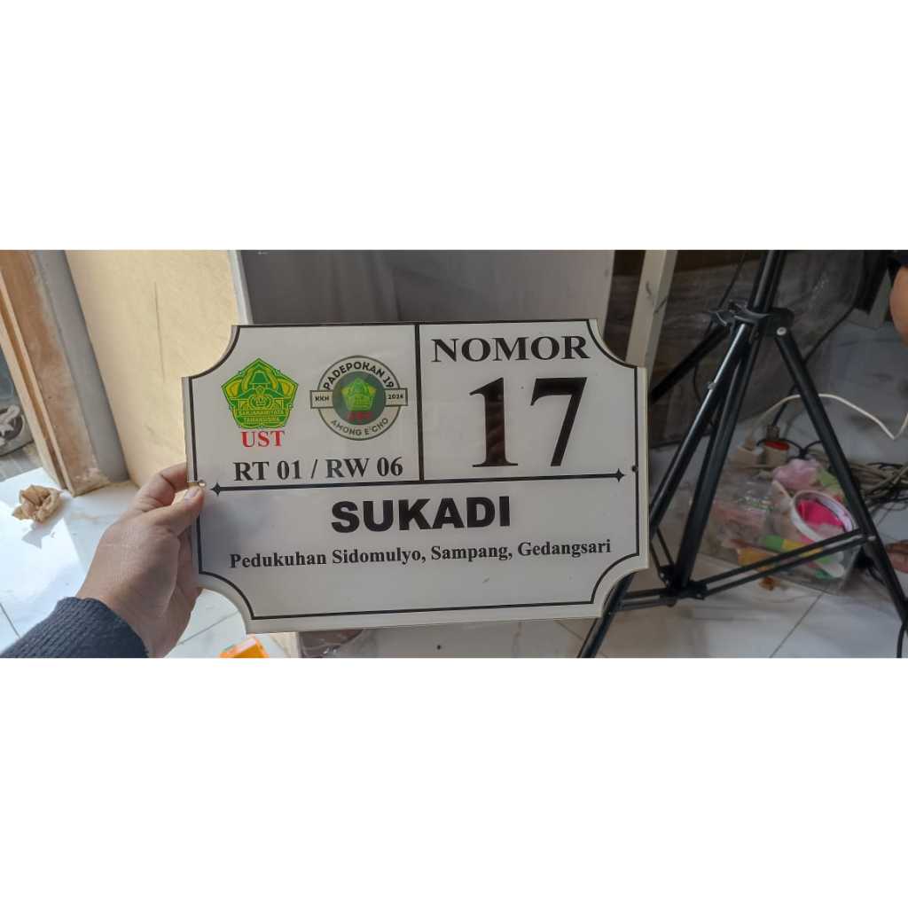 Nomor Rumah Akrilik / Nomor Rumah Stiker / Penanda Rumah