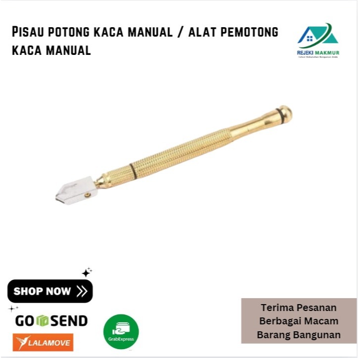 Pisau potong kaca manual / alat pemotong kaca manual