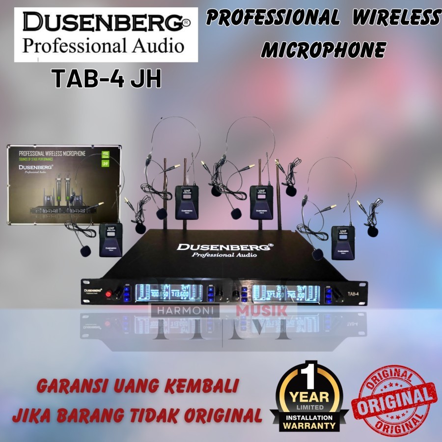 Mic Wireless DUSENBERG TAB 4JH Original 4 Mic Headset Jepit