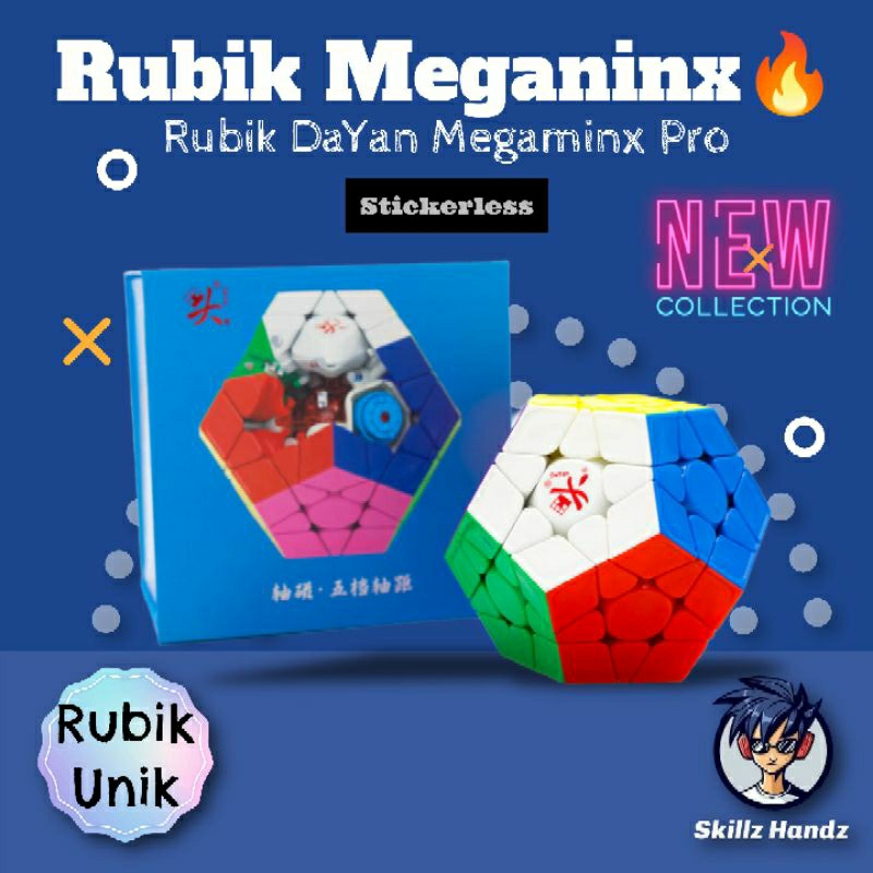 Rubik DaYan Megaminx Pro Magnetic (Stickerless) Rubik Unik Rubik Magnetik