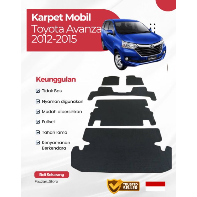 karpet mobil fullset Avanza kabin mobil Toyota Avanza 2012- 2015