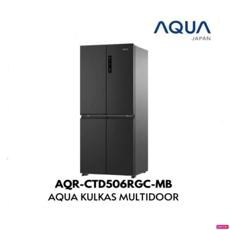 KULKAS AQUA 4 PINTU AQR-CTD506RGC MULTIDOOR SIDE BY SIDE INVERTER