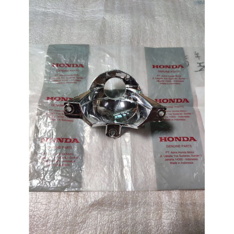 DUDUKAN BOHLAM LAMPU DEPAN SCOOPY FI ORIGINAL 2013-2017 CHROME DUDUKAN LAMPU SCOOPY FI ORI