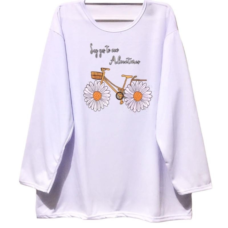 ( COD ) KAOS JUMBO CEWEK LENGAN PANJANG XXXL LD 130 - XXXXL LD 140 / FA / KAOS JUMBO / OVERSIZE /