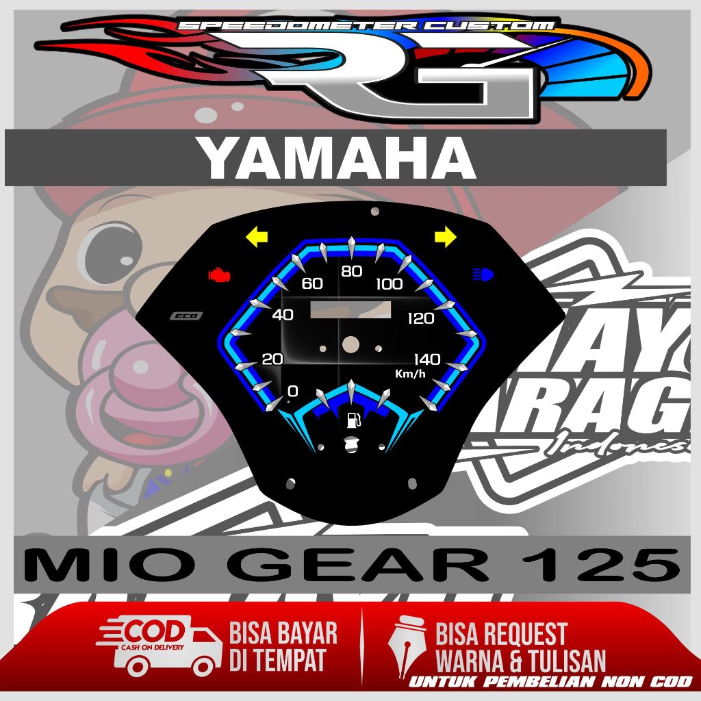 PAPAN SPEEDOMETER CUSTOM MIO GEAR 125