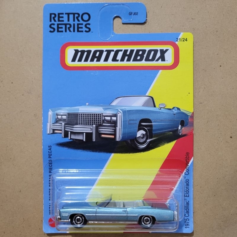 MATCHBOX 1975 CADILLAC ELDORADO CONVERTIBLE / RETRO SERIES [ BLUE ]