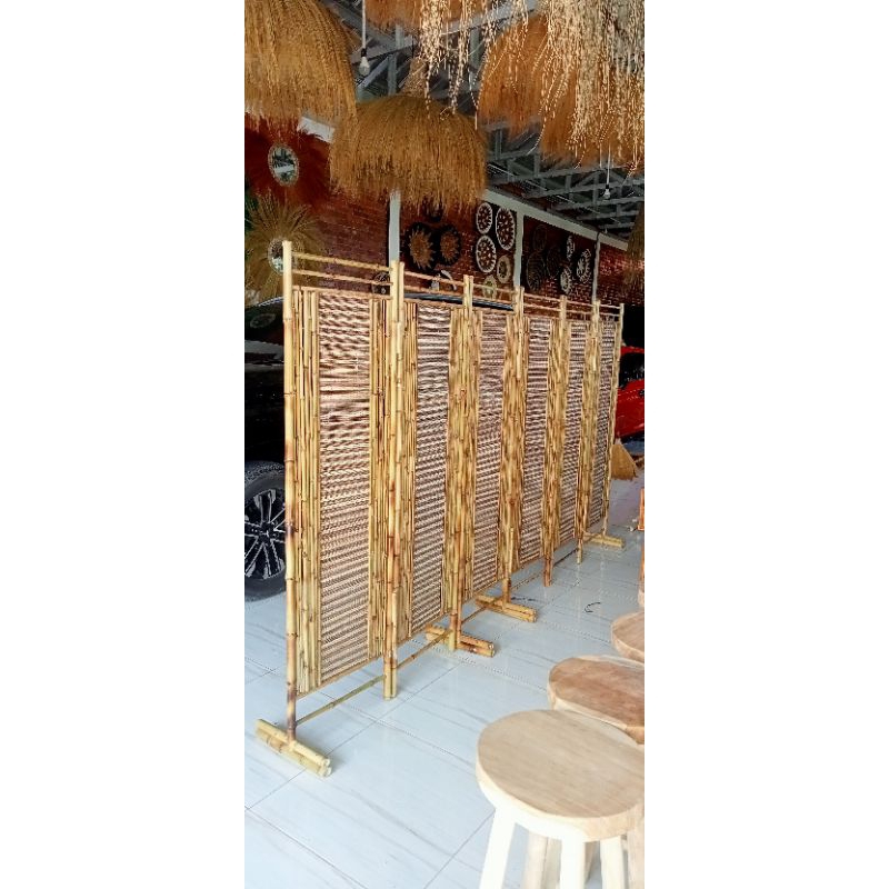 PROMO PENYEKAT RUANGAN / PARTISI RUANGAN / SEKAT BAMBU BENTUK ZIGZAG/SEKAT BAMBU ZIGZAG TERMURAH