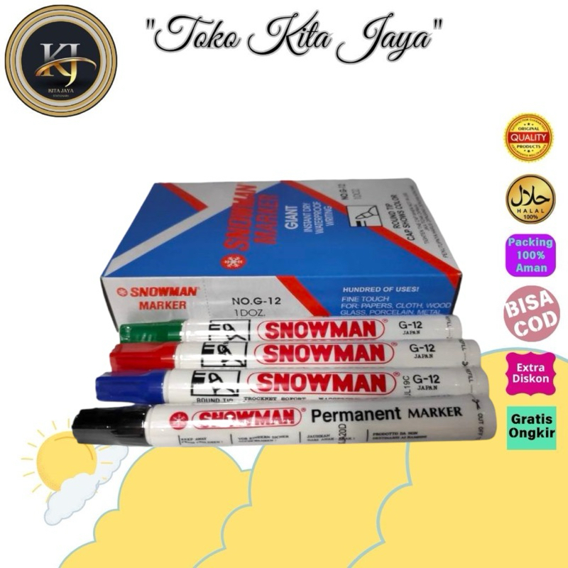 

Spidol snowman permanent G12