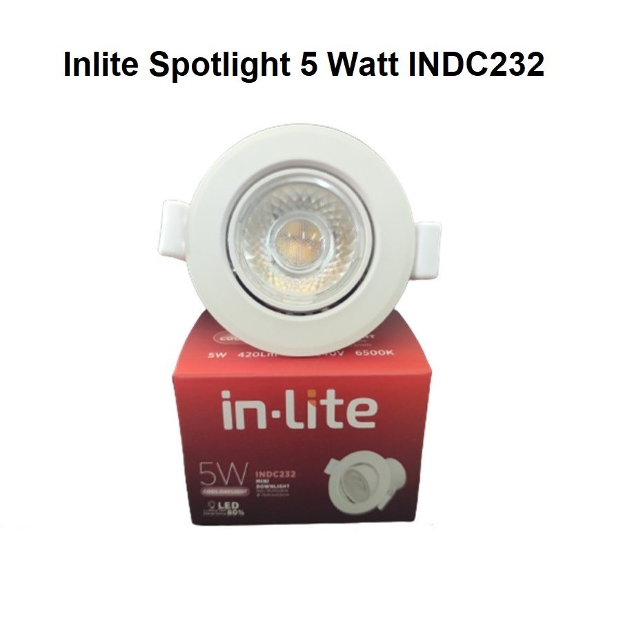 Lampu Spotlight Plafon LED Inlite INDC232 5 Watt Mini Downlight 5w