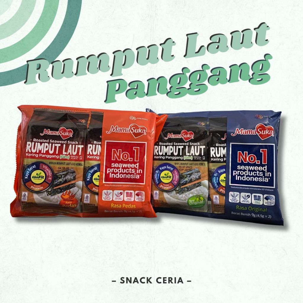 

Rumput Laut Kering Panggang Mamasuka 4.5g