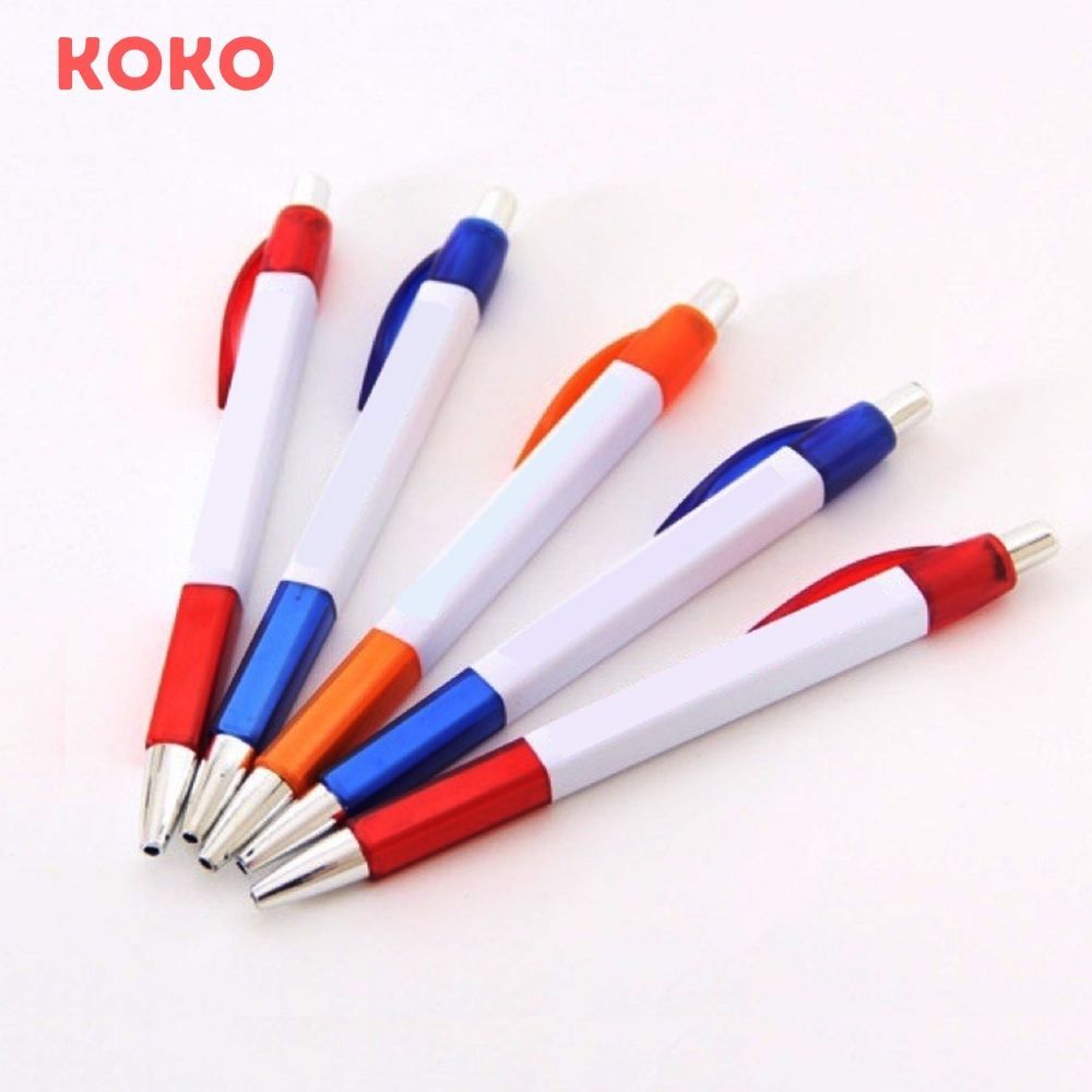 

(PAKET ISI 3 PCS) BOLPEN PULPEN KOKO BP-105 BODY KOTAK WARNA WARNI PAKET BOLPEN ISI 3