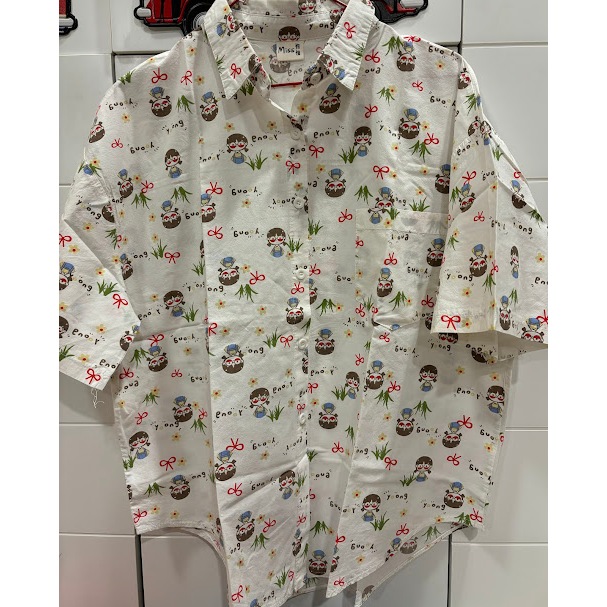 Kemeja kartun lucu preloved