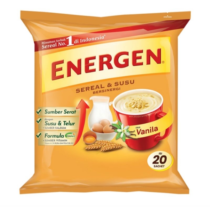 

ENERGEN Minuman Sereal Vanila 20 sachet x 32 gram