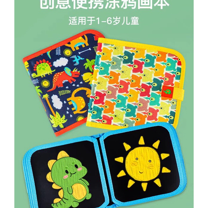 

PRODUK TREND Buku Gambar Portable Ajaib Reusable Buku Tulis Anak Bisa Dihapus 14 Halaman FREE 6 SPIDOL 2 TISUE