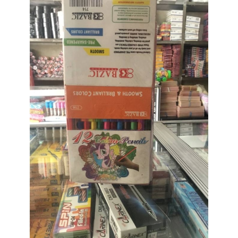 

Pensil warna 12 pendek / Pensil warna kecil / Pensil warna Bazic Asli