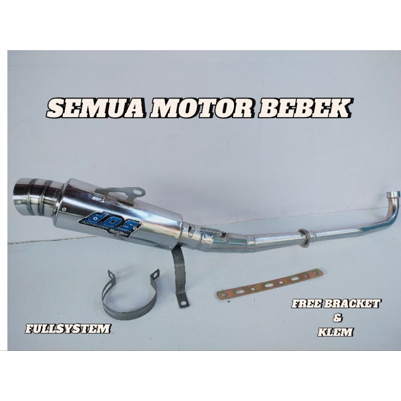 knalpot racing DOS all bebek series,jupiter,vega,revo,shogun,astrea grand,bebek c-70,smash,supra lam