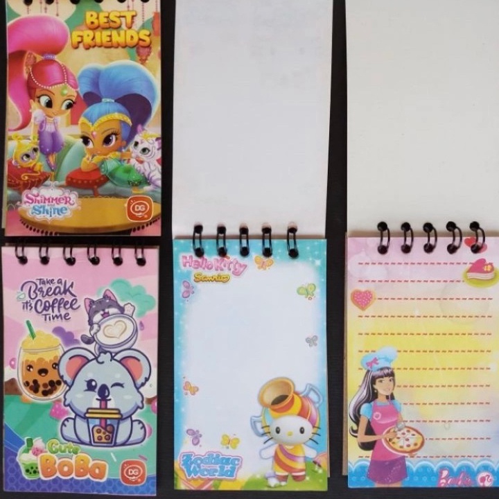 

MURRRMERRR 2pcs buku memo spiral anak 6x9cm