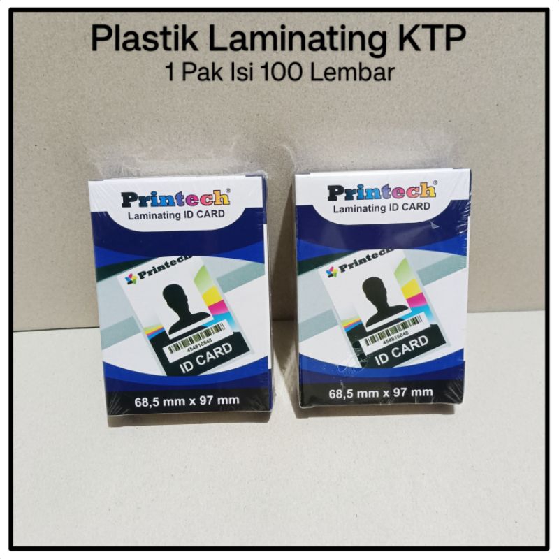 

1 Pak Plastik Laminating KTP Isi 100 Lembar (Printech)