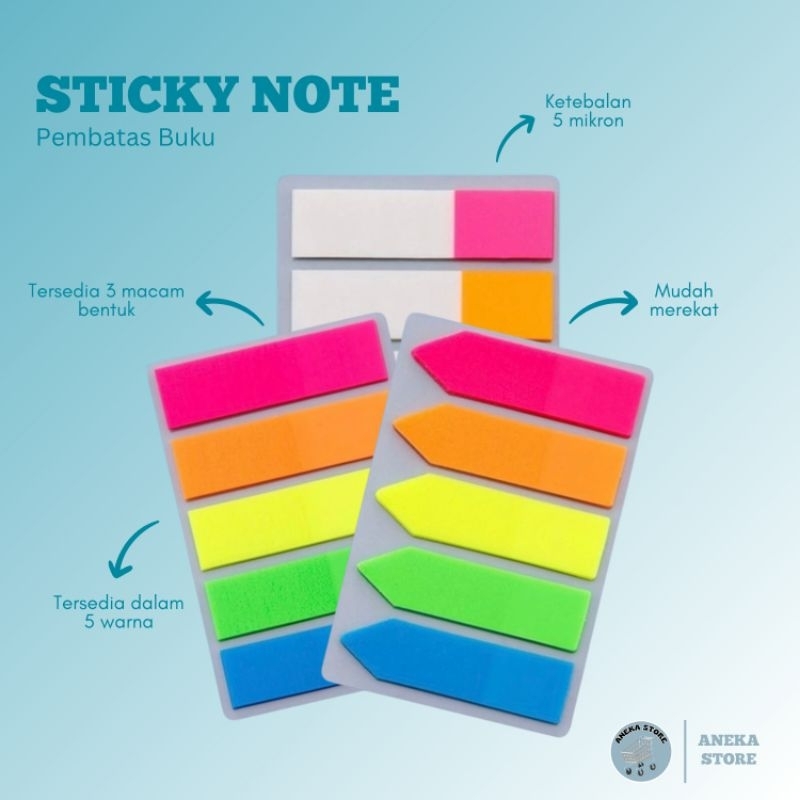 

005 memo - sticky notes - pembatas kertas aestetic