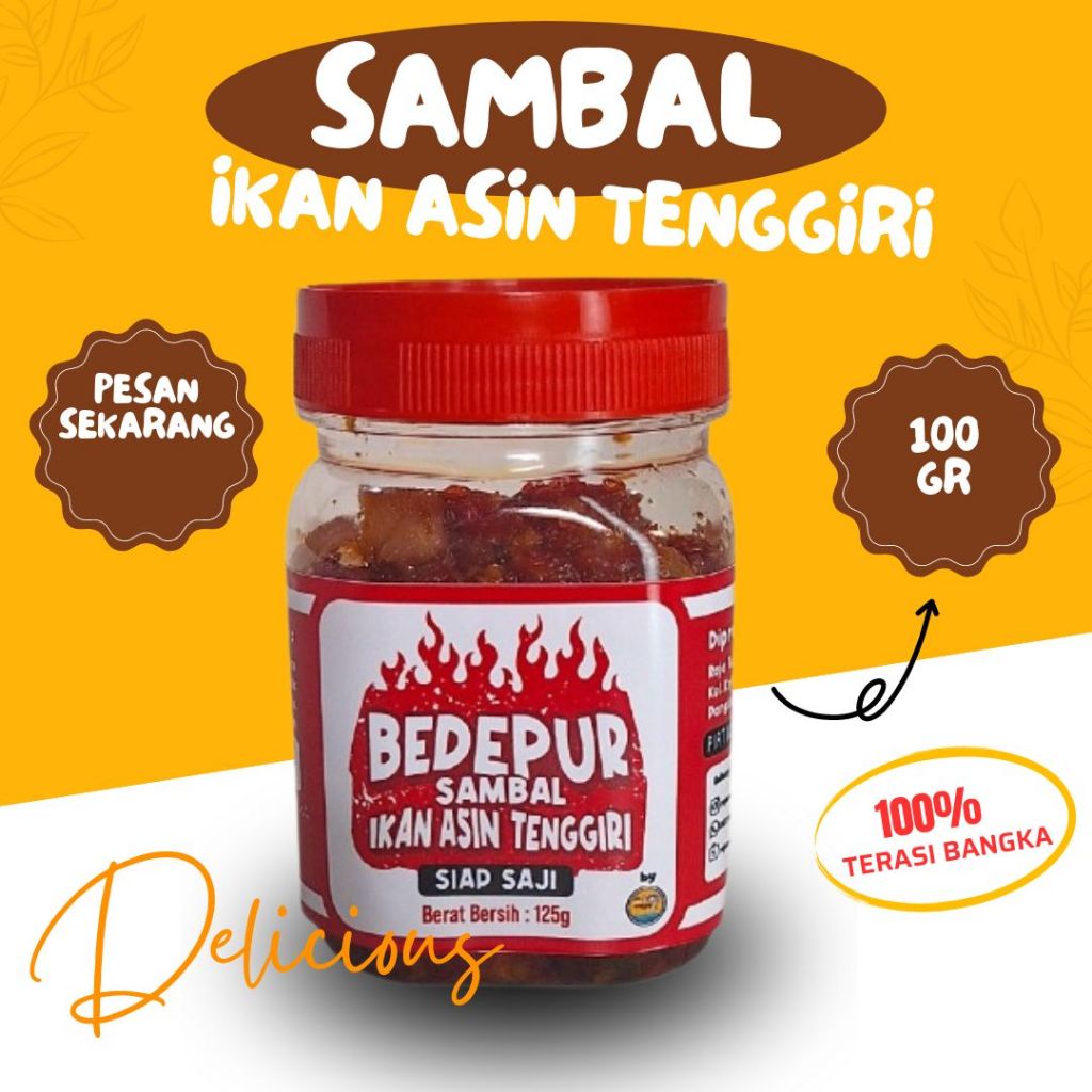 

Sambal Ikan Asin Tenggiri Bedepur Homemade Khas bangka 125g