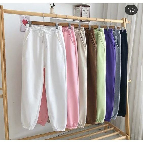 Celana Jogger Wanita Sweatpants Dewasa Murah Celana Jogger Premium Bahan Fleece Tebal Ukuran Pria Wa