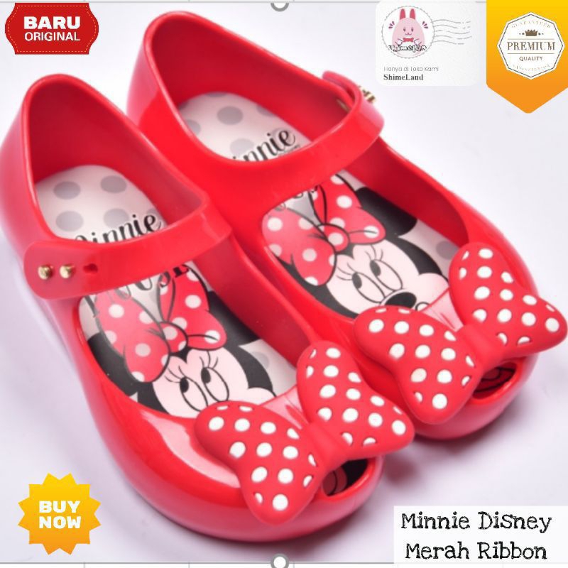Minnie Mickey Mouse Sepatu Anak Perempuan Jelly Shoes Flat