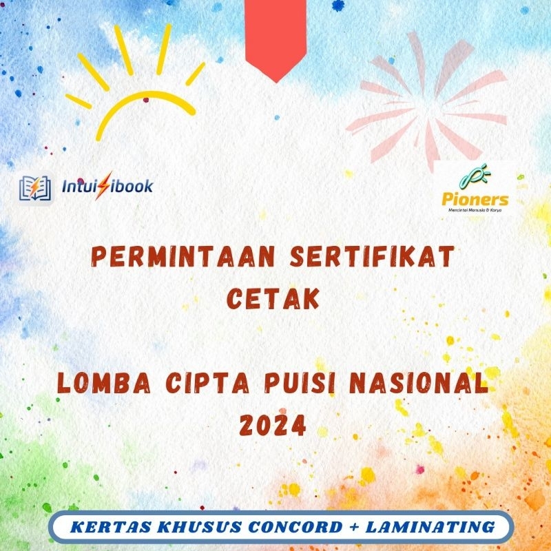 

Cetak Sertifikat lomba/event + plastik laminating