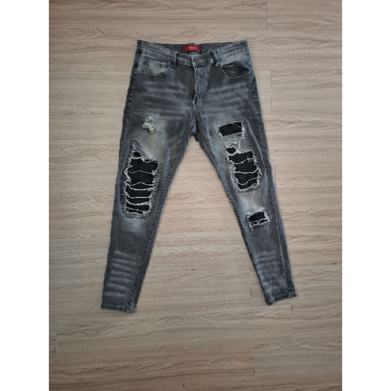 Rucas Graphite Bikers Jeans