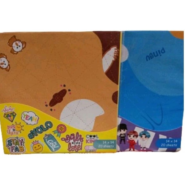 

Kertas Origami KiKy Timbal Balik 14x14 Cm (20Lembar)