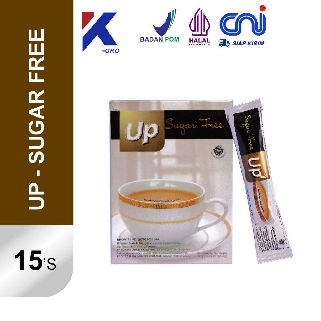 

Coffee Sugar Free by CNI 100% ASLI | Kopi Rendah Kalori | 1 Box isi 15 Stick | Kopi Instan rendah gula