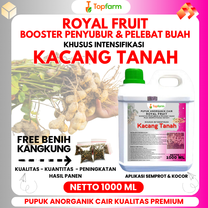 Pupuk Topfarm / Pupuk Penyubur Kacang Tanah / Pupuk Pelebat Umbi Kacang Tanah / Pupuk Kacang Tanah /