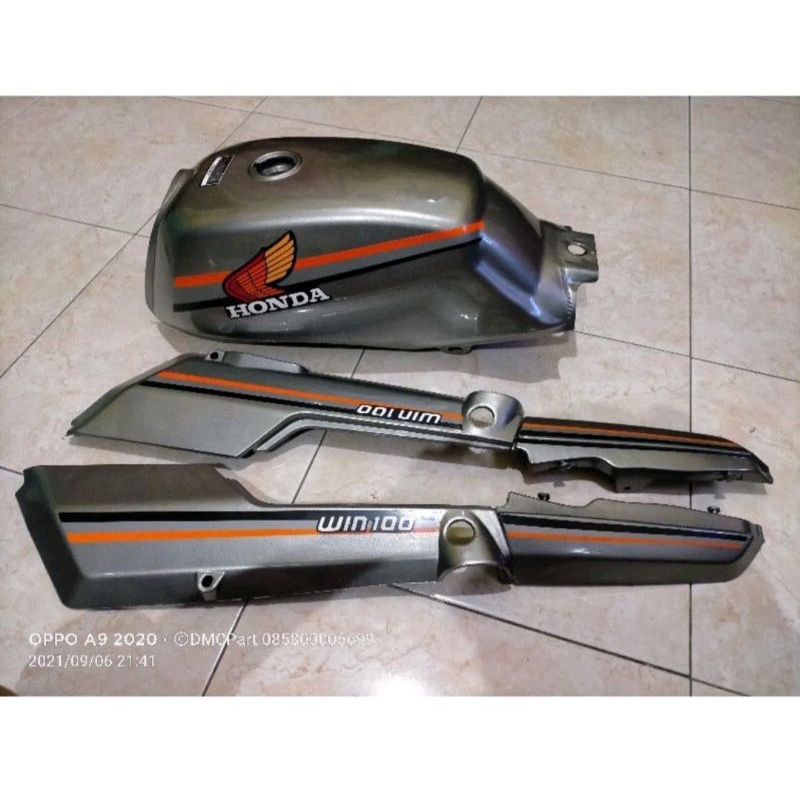 [ GREY ] TENGKI SET BODI DEPAN BELAKANG HONDA WIN WARNA GREY ( ABU )