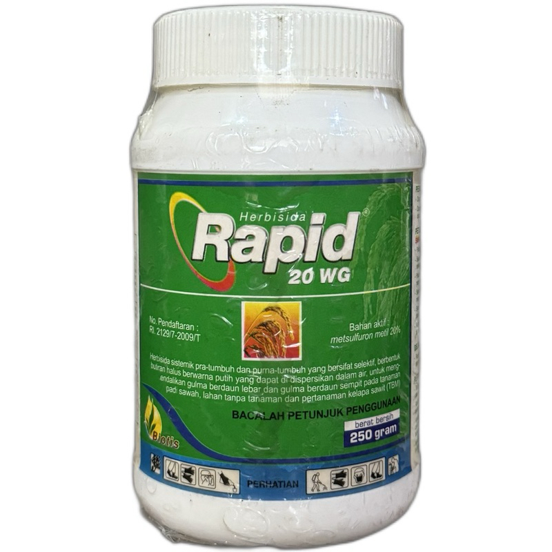 HERBISIDA RAPID 20 WG 250 GRAM/RACUN SISTEMATIK GULMA LEBAR & SEMPIT PADI SAWIT 250GRAM