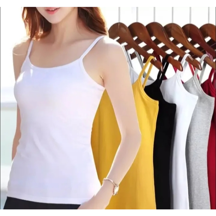 6 pcs Tank top Wanita Dewasa , Tank top Tali Kecil , Kaos Dalam Tank top Wanita Murah, Tank top Polo