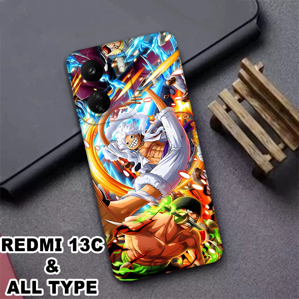 (GC1) Softcase karet Hp REDMI 13C | Case One Piece Luffy | Case REDMI 13C Silikon Tpu Pro Camera | K