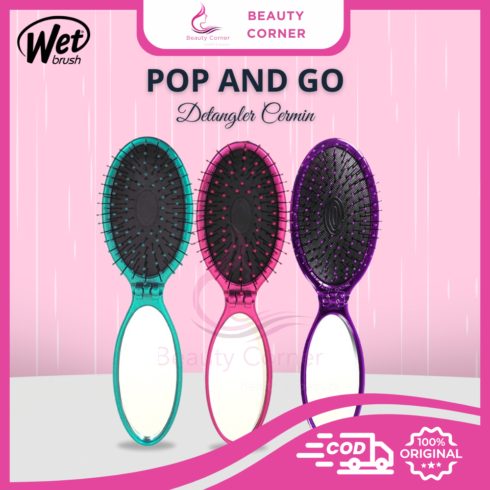 ( Cermin ) The Wet Brush Pop And Go Detangler Cermin