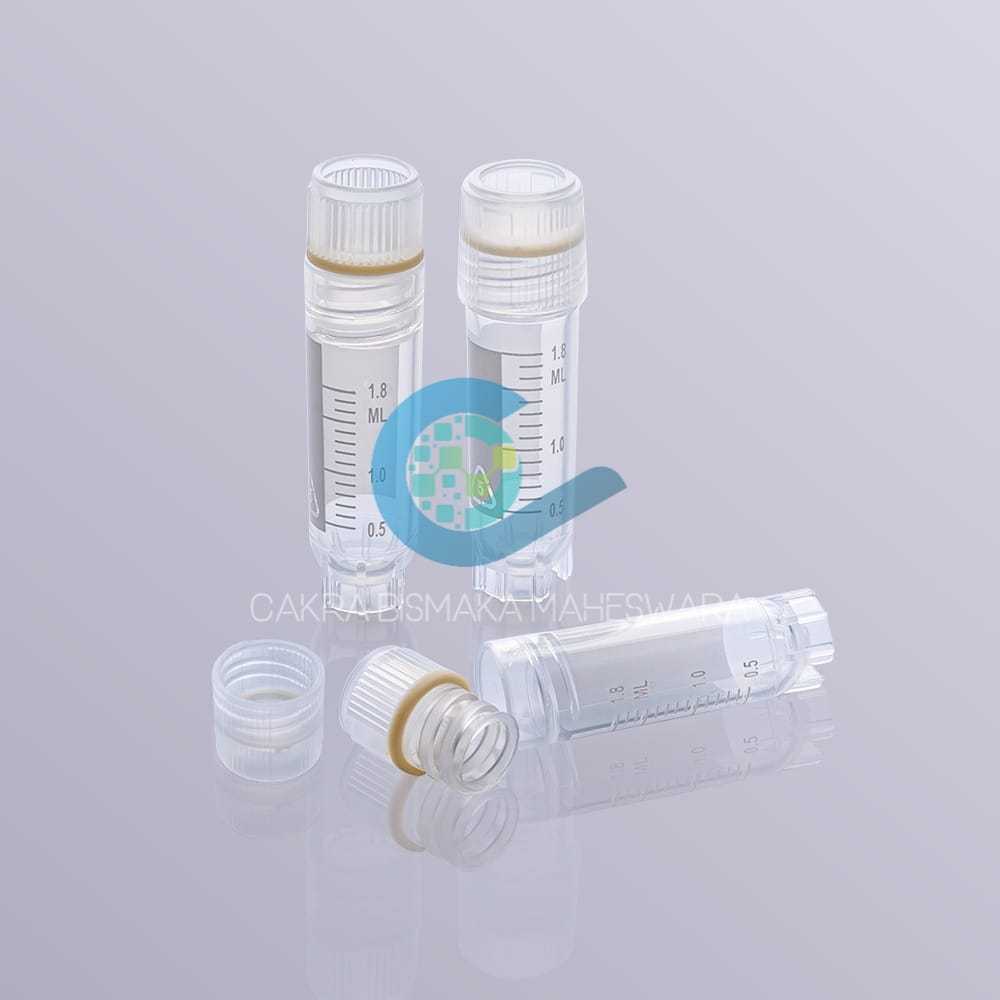 Biosharp 2.0ml Cryogenic vial, internal thread, sterile ( White cover / Transparent tube)