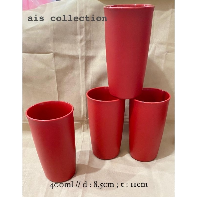 Outdoor Tumbler | Gelas Merah Tupperware Original