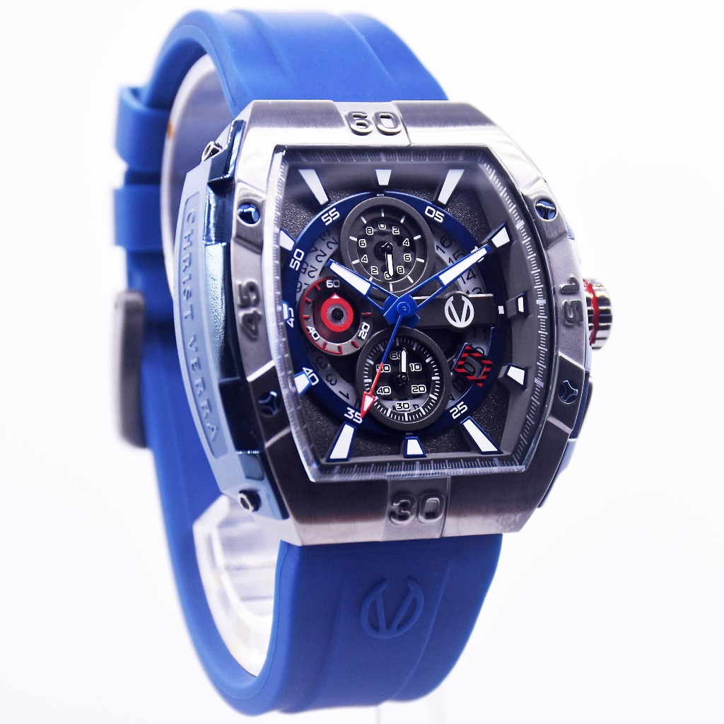 Jam Tangan Pria Christ Verra CV 53606G-3C GUN/BLU/ CV 53606G-30 BLK/ CV 53606G-36 BLK / CV 53606G-36